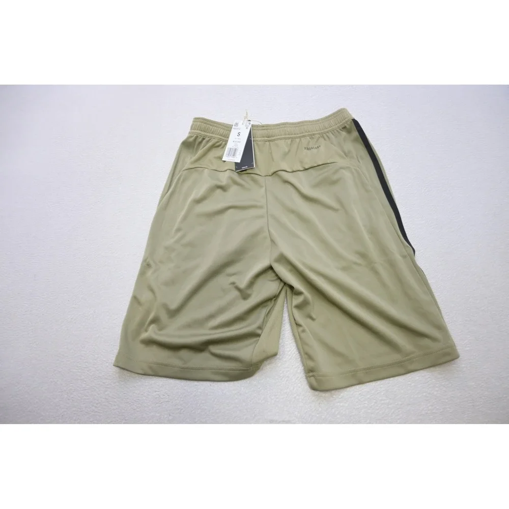 Adidas Gym Shorts Mens S Green Aeroready 3-Stripe Training Soccer‎ Athletic New